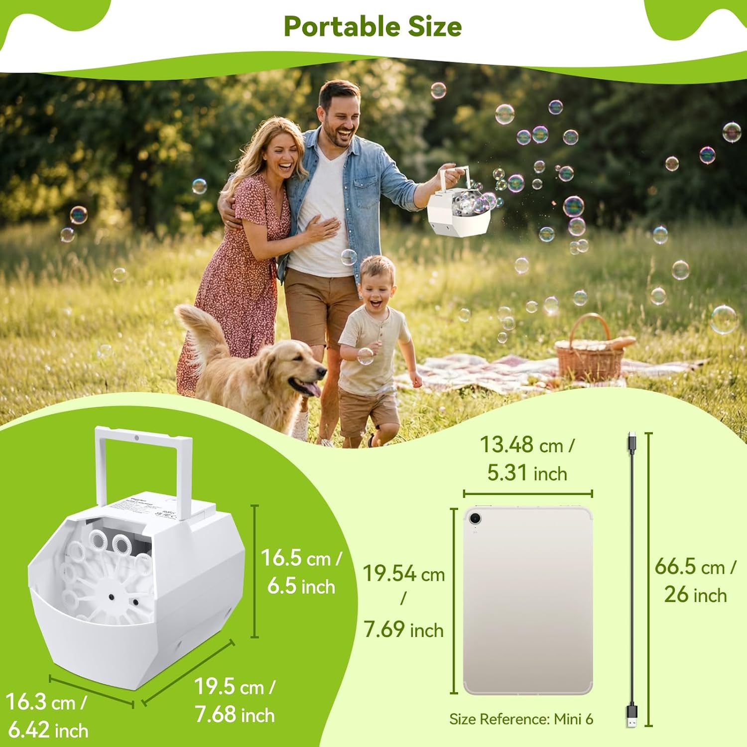 Thumbnail 4 de Theefun Bubble Machine 500mL: Portable, Safe, and Great for Parties