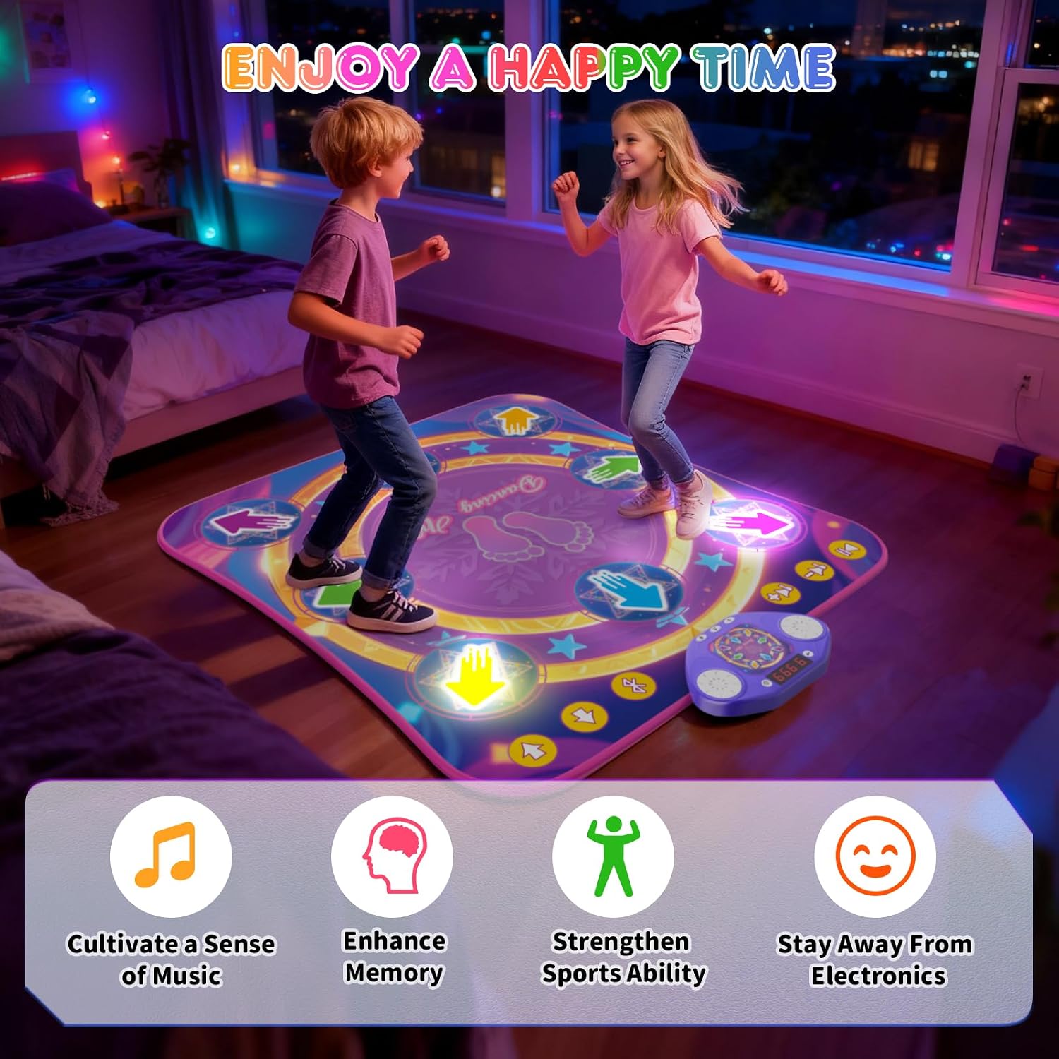 Thumbnail 5 de Dance Mat Toys 8-Button Light-Up Dance Pad