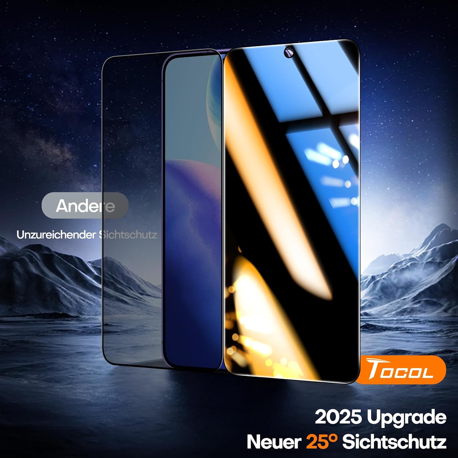 Thumbnail 1 de TOCOL Sichtschutzglas Galaxy S24 25%
