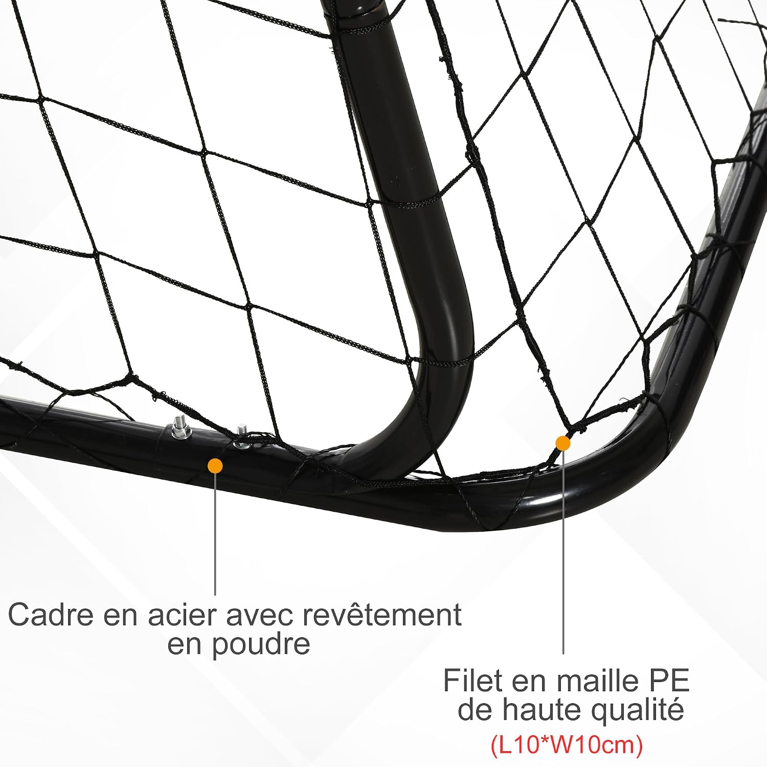Detalle 2 de HOMCOM 2-in-1 voetbaldoel, 240 x 88 x 174 cm, met 5 schietopeningen