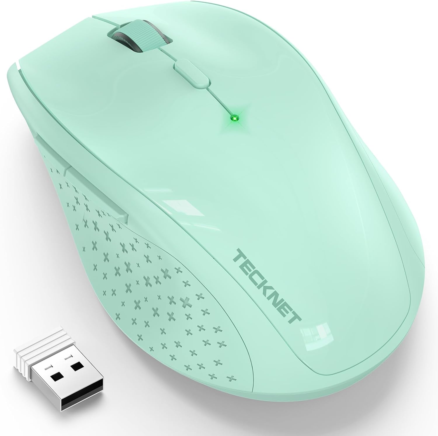 Detalle de TECKNET Kabellose Maus – 4800 DPI, 2,4-GHz Empfänger, 6 Tasten, 30 Monate Batterielaufzeit