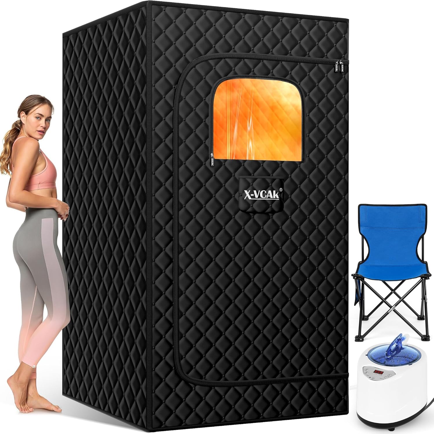 Detalle de X-Vcak Upgraded Portable Sauna 9 Levels 🧖