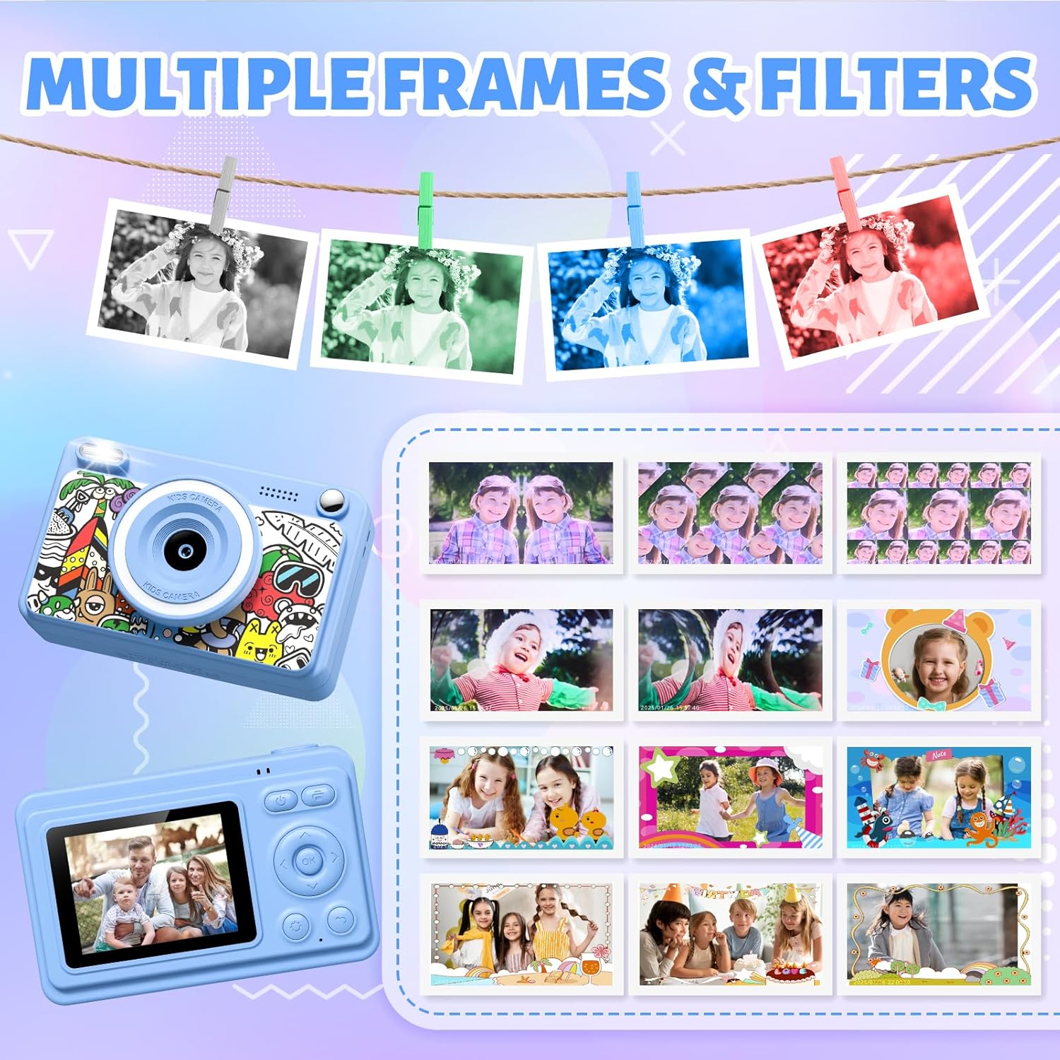 Thumbnail 4 de Kids Instant Print Camera 1080P 5 rolls