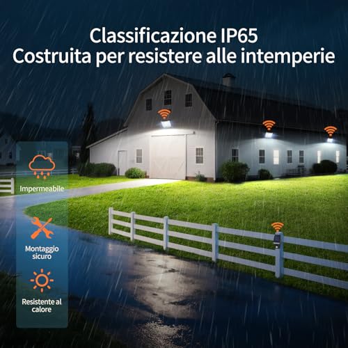 Thumbnail 2 de INTELAMP Faro LED Esterno con Pannello Solare e Telecomando – 4000 lm, 20000 mAh, IP65