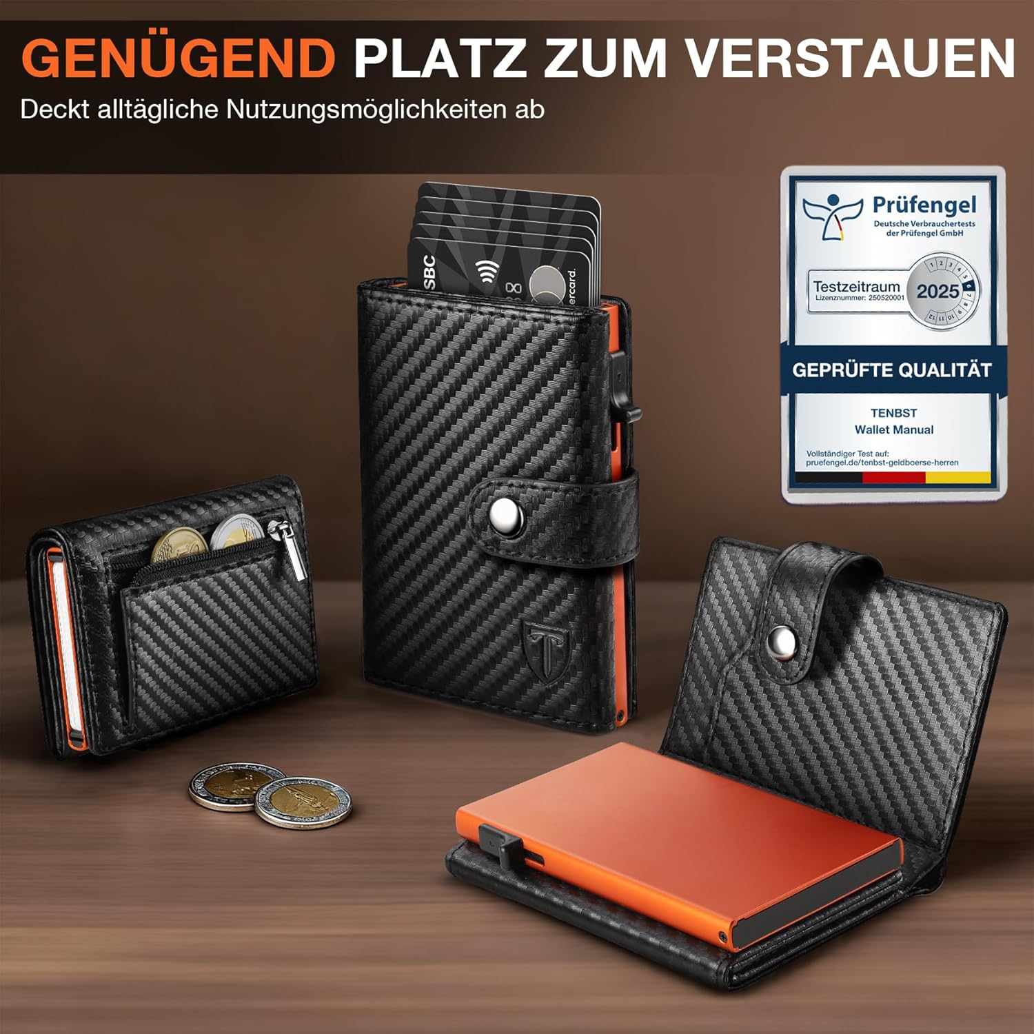 Thumbnail 4 de TENBST Geldbörse 10 Fächer Kartenetui 👛