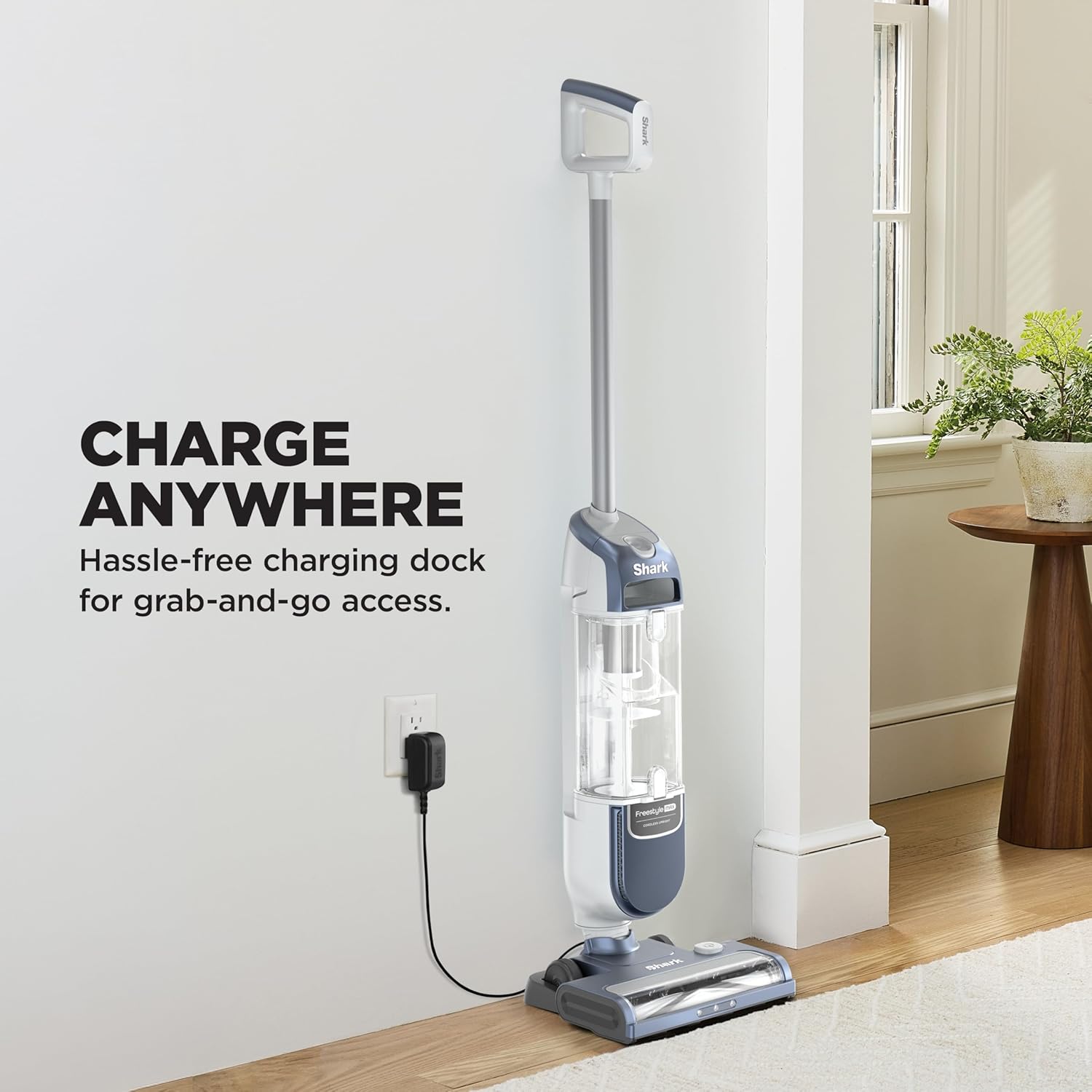 Detalle de Shark Freestyle Max Cordless Upright Vacuum SV2002 (Nordic Blue) — Lightweight Multi-Surface Cleaner