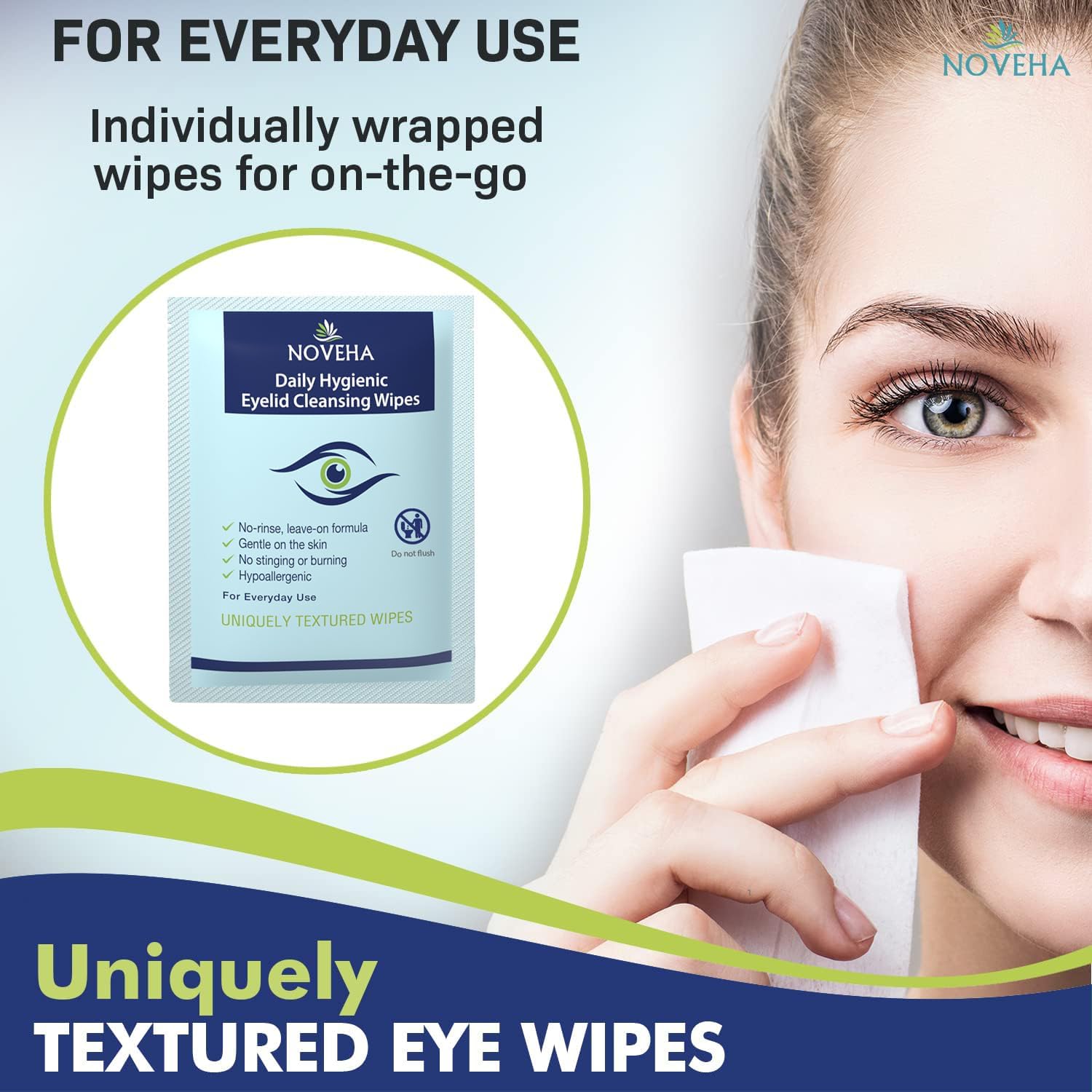 Detalle 2 de Augenlid- und Wimperntücher 60 Stück 👁