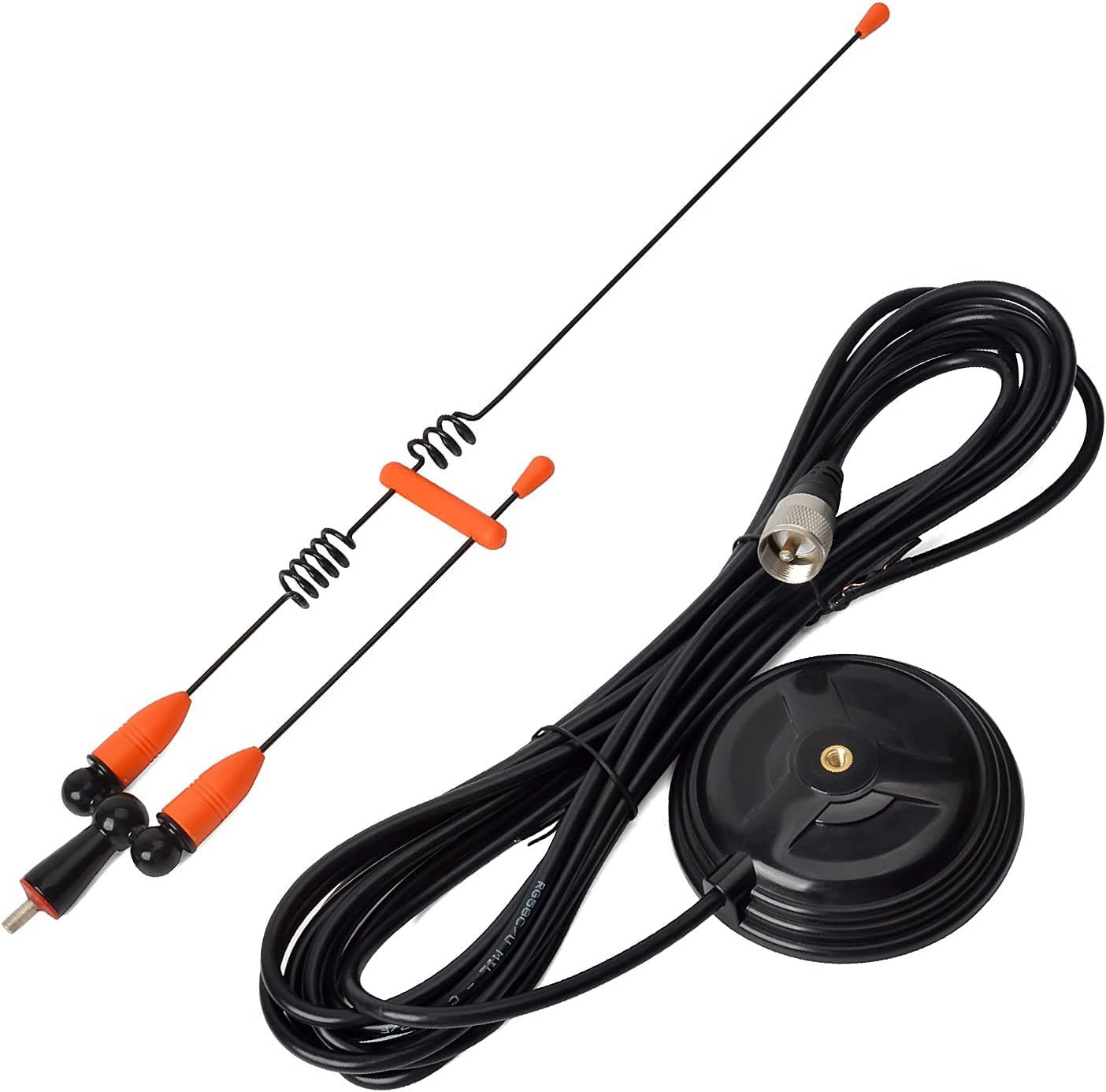 Detalle 1 de TWAYRDIO TW-MS10-CA Magnetic Mount Dual-Band VHF/UHF Vehicle Antenna, 4m Cable