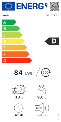 Thumbnail 14 de Bosch SMI2HTS02E: Lave-vaisselle encastrable 60 cm sans façade, noir sur bandeau acier brossé