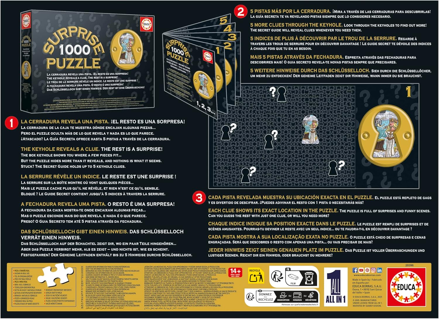 Thumbnail 1 de Educa Puzzle da 1000 pezzi Surprise Nights: il lucchetto rivela indizi (20396)