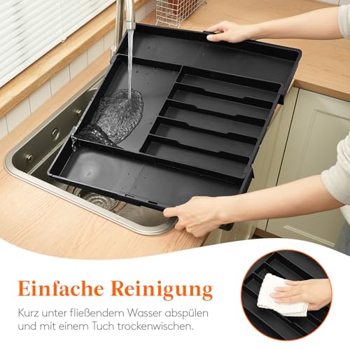 Thumbnail 8 de Lifewit Besteckkasten für Schubladen – zweiseitig verstellbar aus Kunststoff