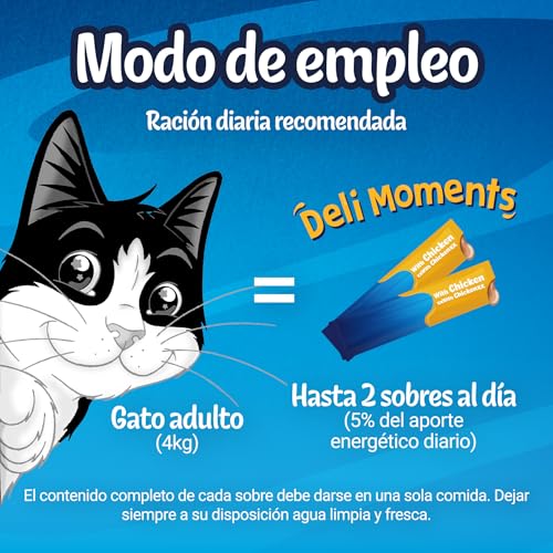 Detalle 1 de Purina Felix DeliMoments Snack líquido Salmón 11x10 g 🐱