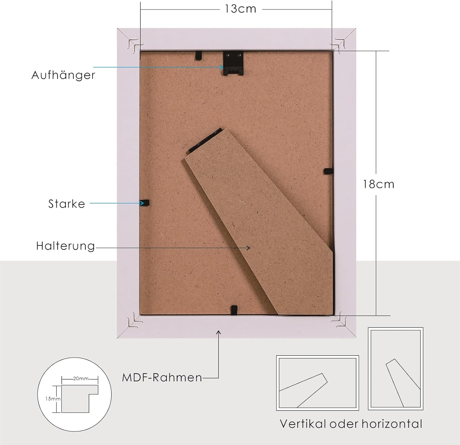 Thumbnail 3 de Lot de 3 cadres photo lincoolart 13x18 cm ⚙️