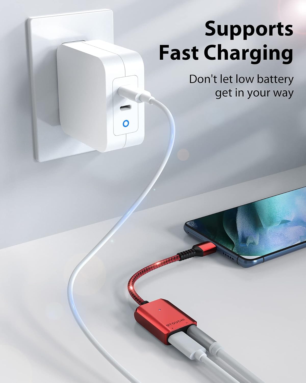 Detalle 2 de Stouchi USB C Kopfhörer Adapter 30W