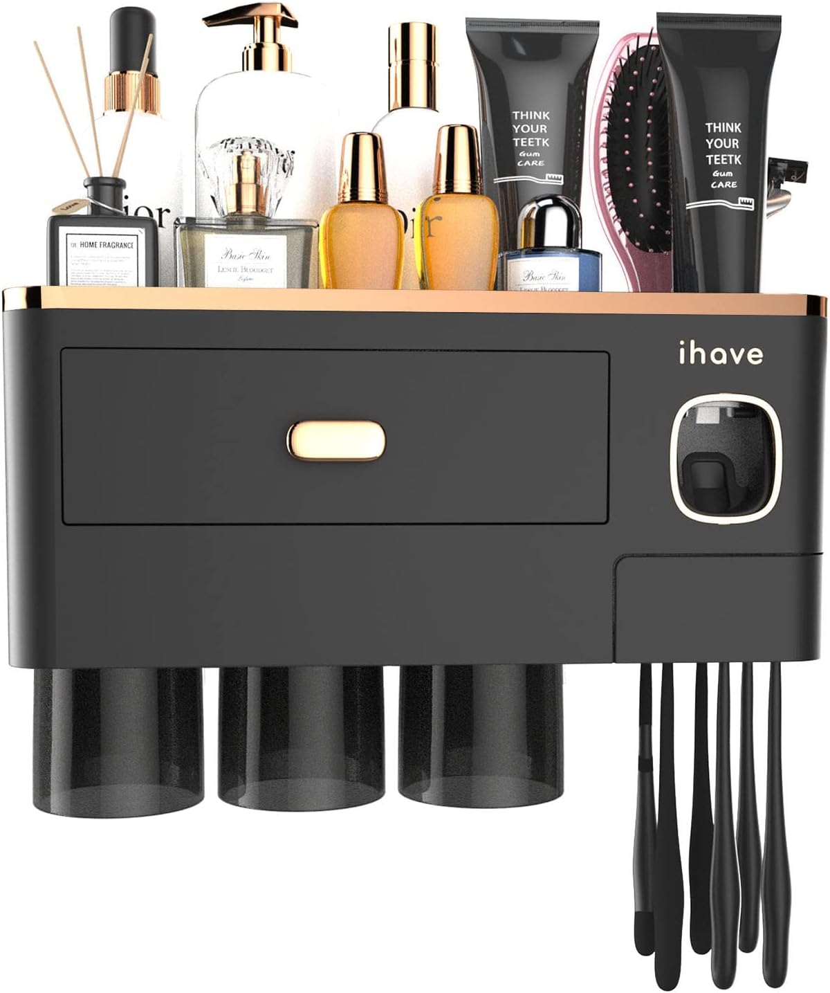 Thumbnail 6 de iHave Toothbrush Holder Wall Mounted with Dispenser