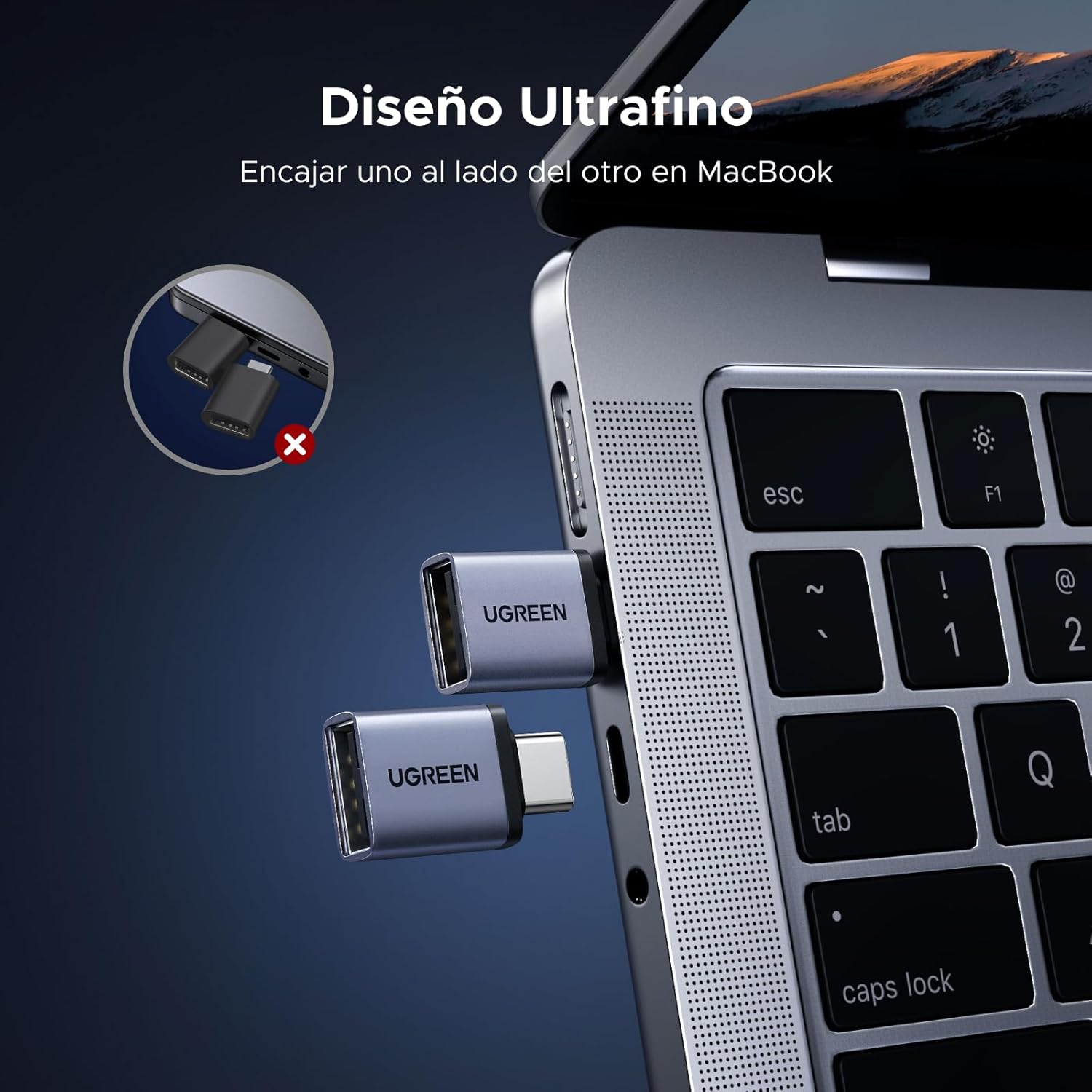 Detalle 2 de UGREEN Adaptador USB C 3.2 10 Gbps OTG