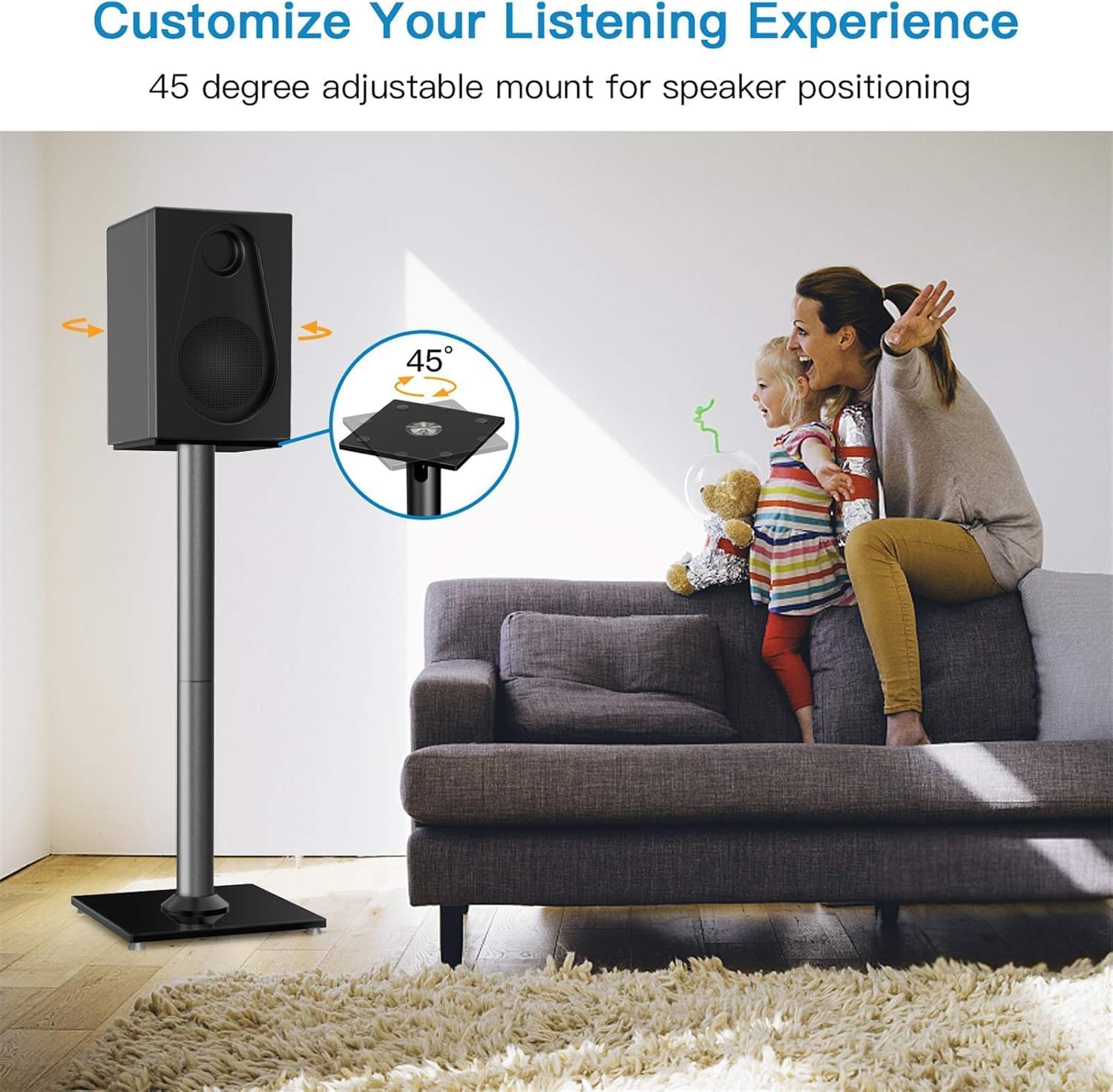 Thumbnail 6 de PERLESMITH Speaker Stands 27.56-Inch