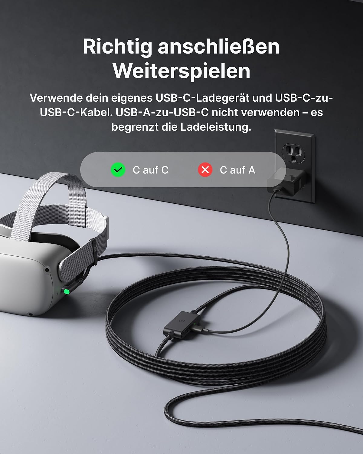 Thumbnail 5 de INIU Link Kabel 5 m USB‑C VR‑Datenkabel für Quest/PC
