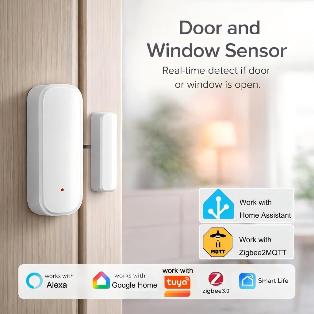 Detalle 2 de B BestCon Zigbee deur- en raamsensor voor Tuya met 15 mm detectieafstand