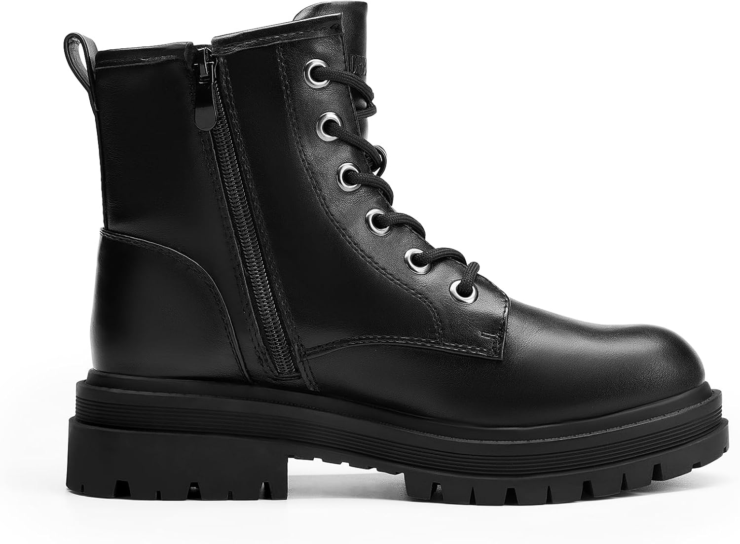 Detalle 2 de DREAM PAIRS Combat Boots Ankle Booties: Lace-Up Convenience, Side Zipper, and Lug Sole