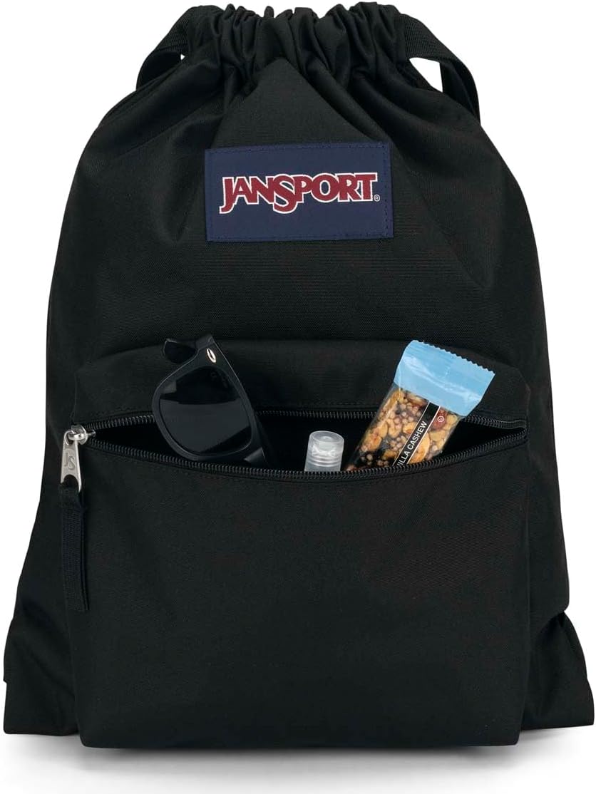 Detalle de JanSport DRAWSACK Kleiner Rucksack, Schwarz