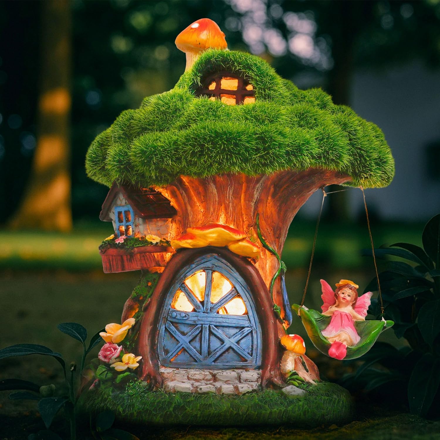 Detalle 2 de TERESA'S COLLECTIONS Solar Fairy Tree House 13CM