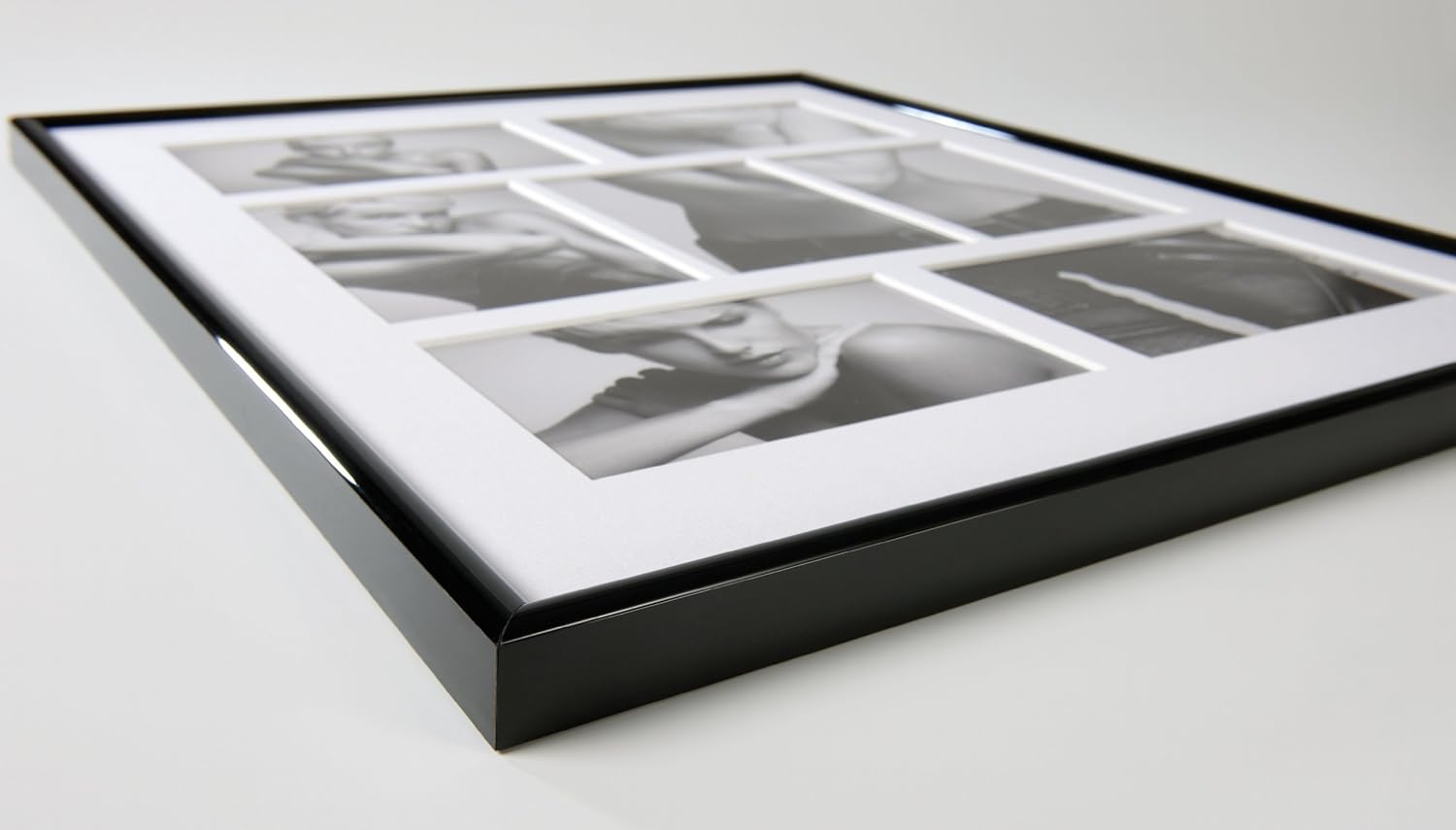 Thumbnail 4 de walther design Galerie-Kunststoffrahmen KS515H Silber mit Passepartout für 5 Fotos (10 x 15 cm)