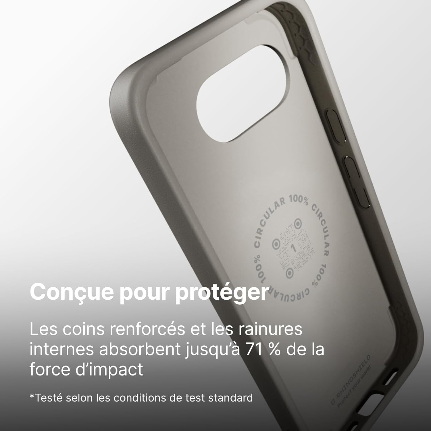 Thumbnail 1 de RhinoShield SolidX pour Pixel 10a – coque renforcée SolidX, fine et minimaliste, beige coquillage