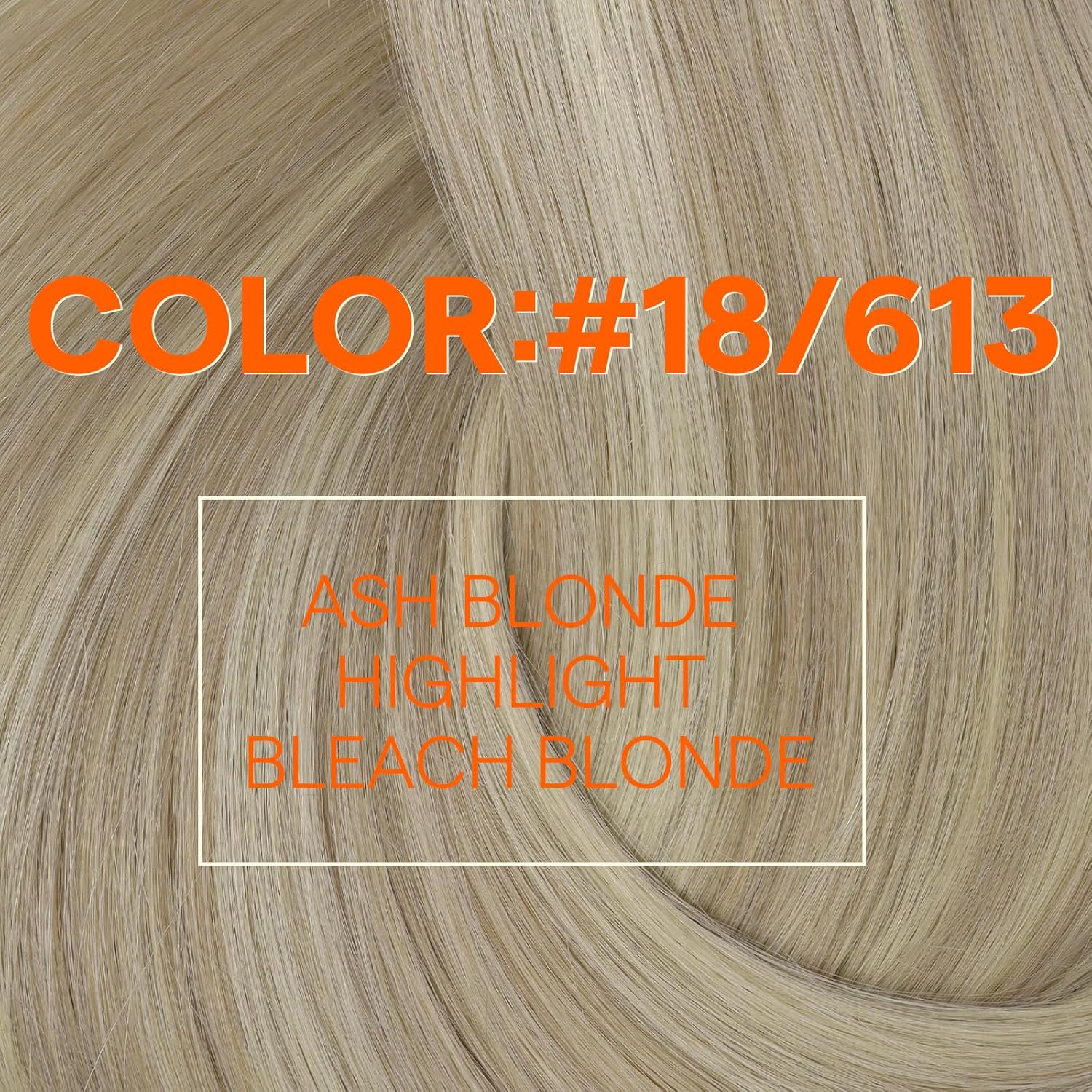 Thumbnail 3 de Full Shine Ash Blonde Double Weft Sew-In Hair Extensions (18/613) – 20 Inch, 105g