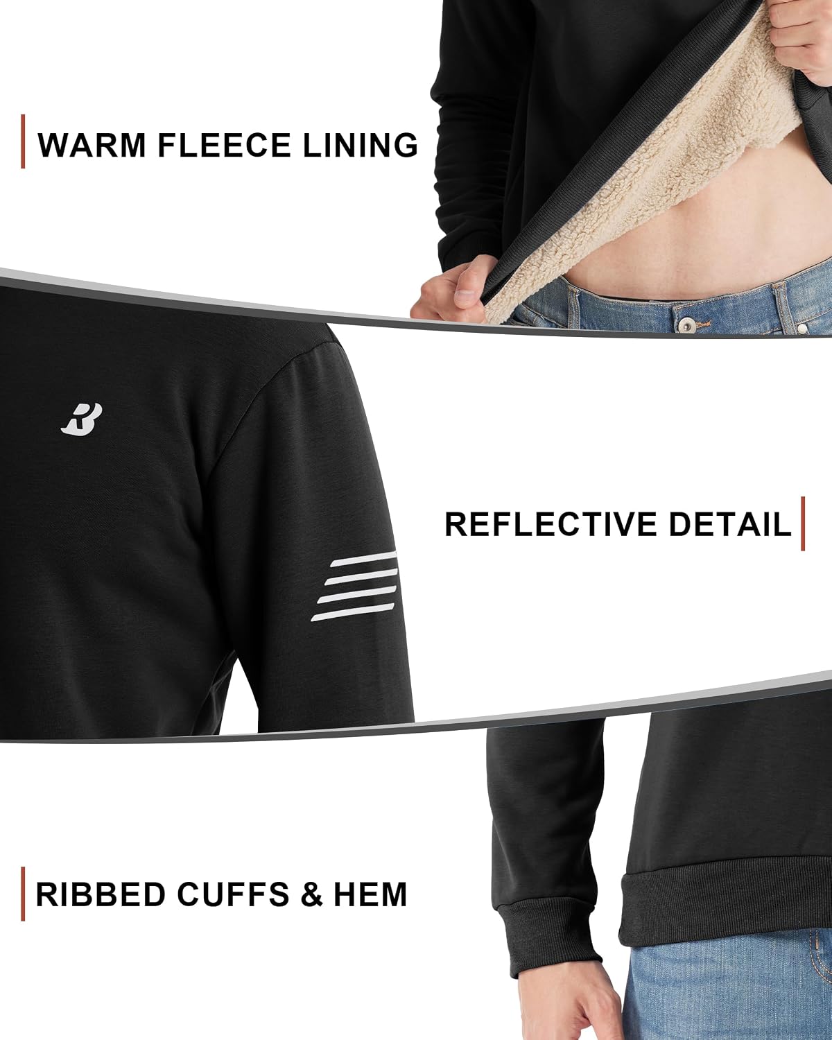 Detalle 1 de Roadbox Men's Sherpa-Lined Sweatshirt