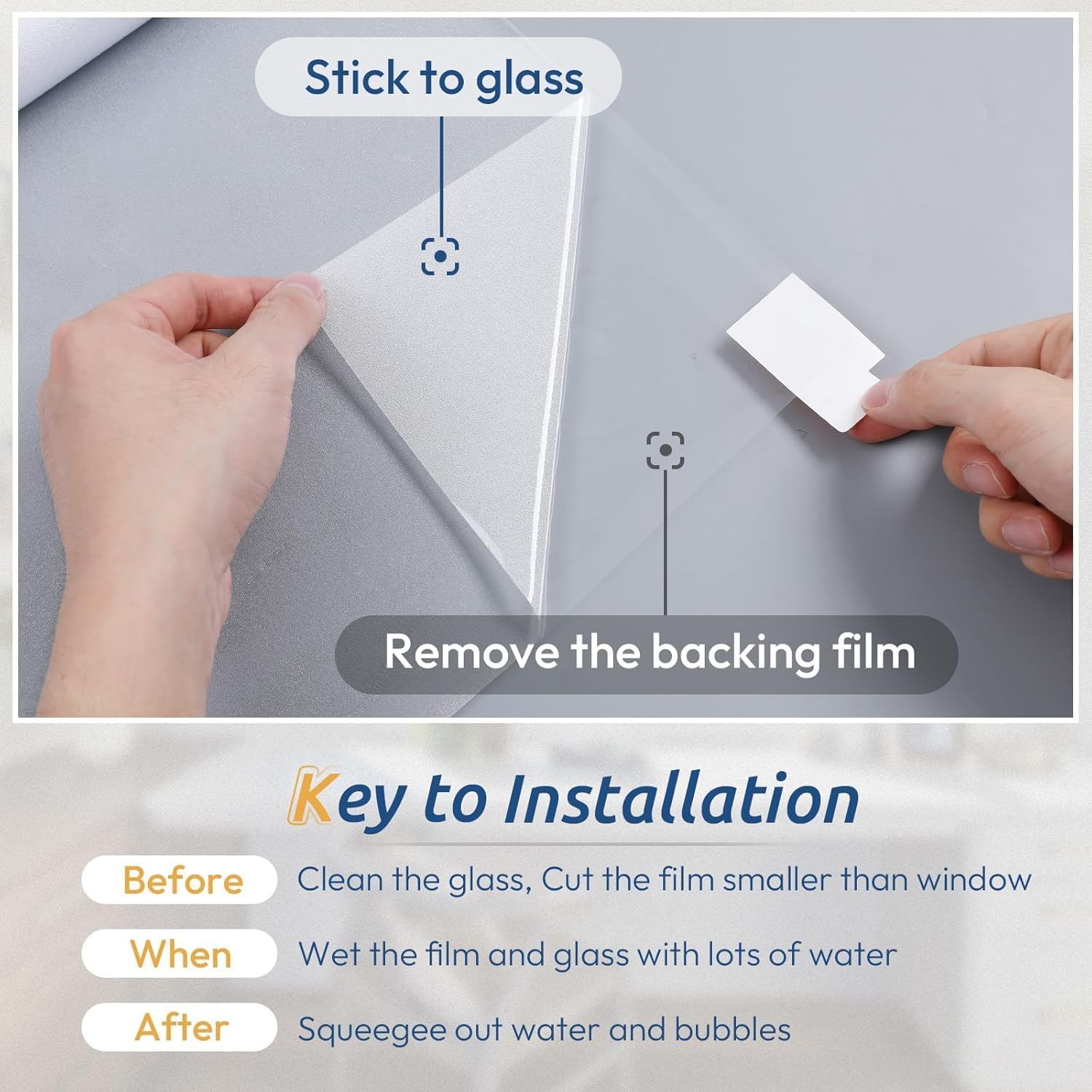 Thumbnail 4 de rabbitgoo Window Privacy Film 17.5 x 78.7 🪟