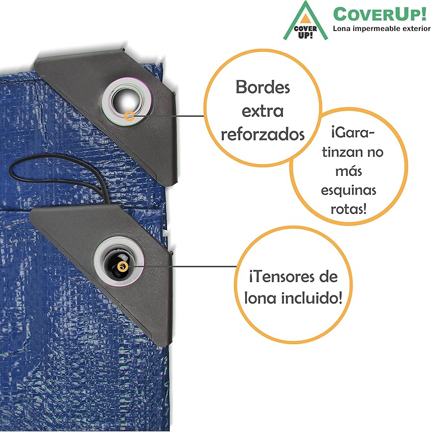 Thumbnail 1 de CoverUp! Lona Impermeable Azul 2x3m con 10 Tensores 🌧️