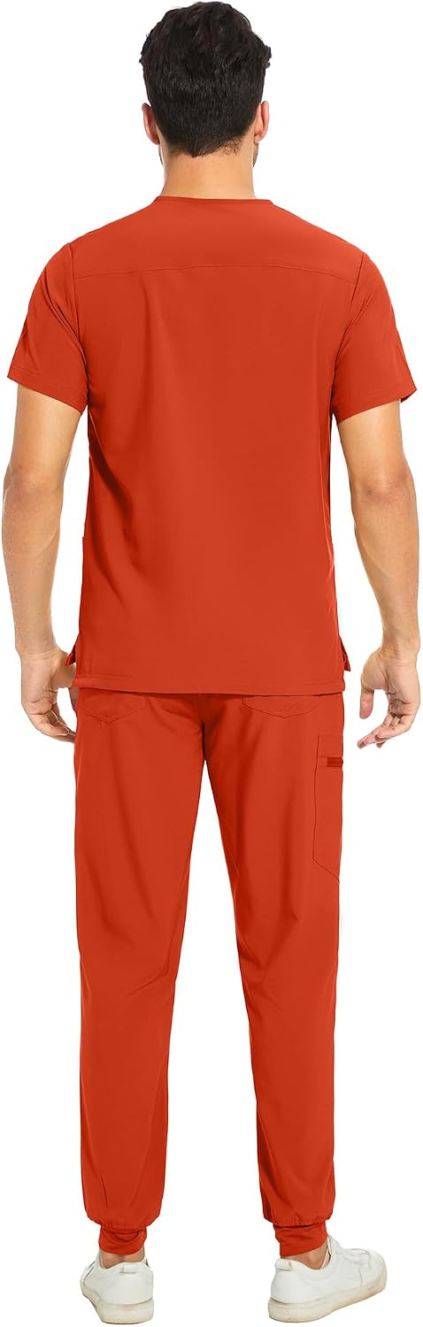 Detalle 2 de COZYFIT Men's Scrub Set with V-Neck Top