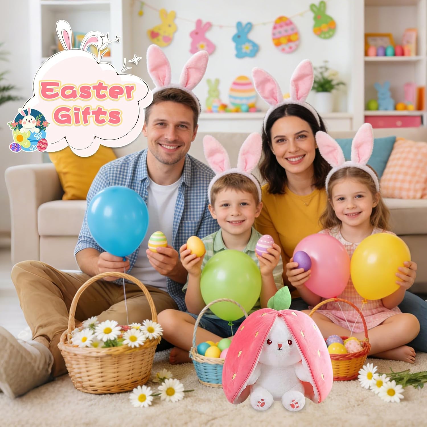 Thumbnail 5 de MIAODAM Bunny Stuffed 7 inch reversible plush 🐰