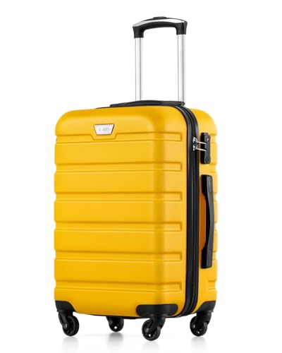 Detalle de COOLIFE 20-Inch Carry On Suitcase for EasyJet — Durable PC+ABS Hard Shell, 38L