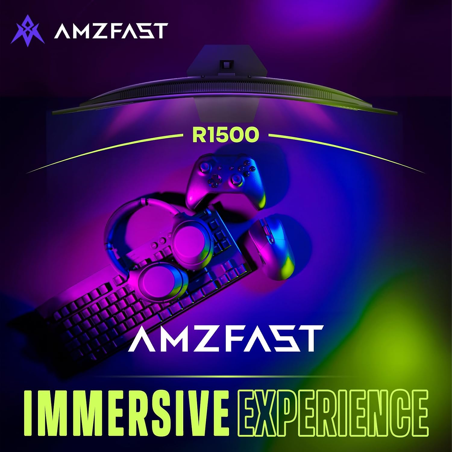 Thumbnail 4 de Amzfast 27 inch 200Hz Curved Gaming Monitor