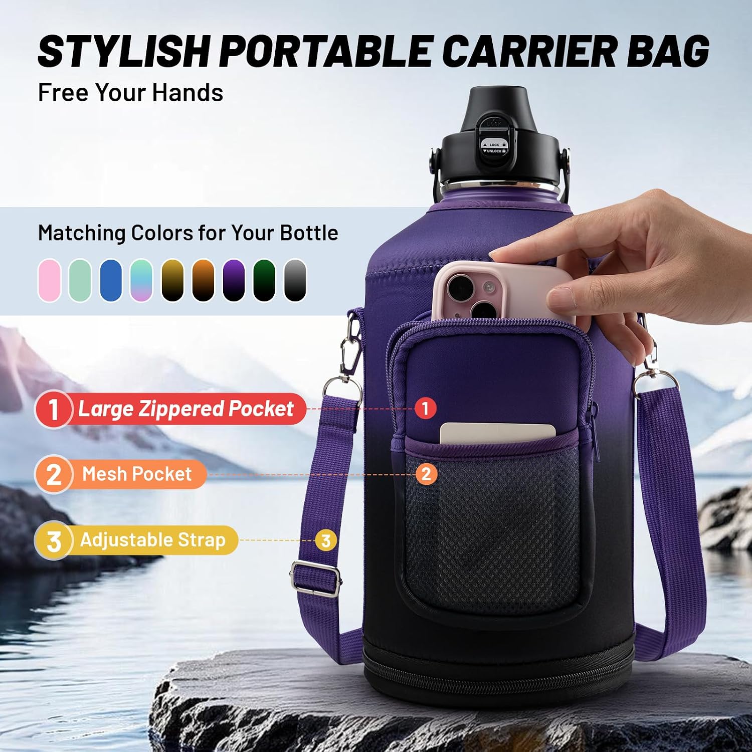 Detalle 2 de WONSYGO Insulated Water Bottle, 1 Gallon