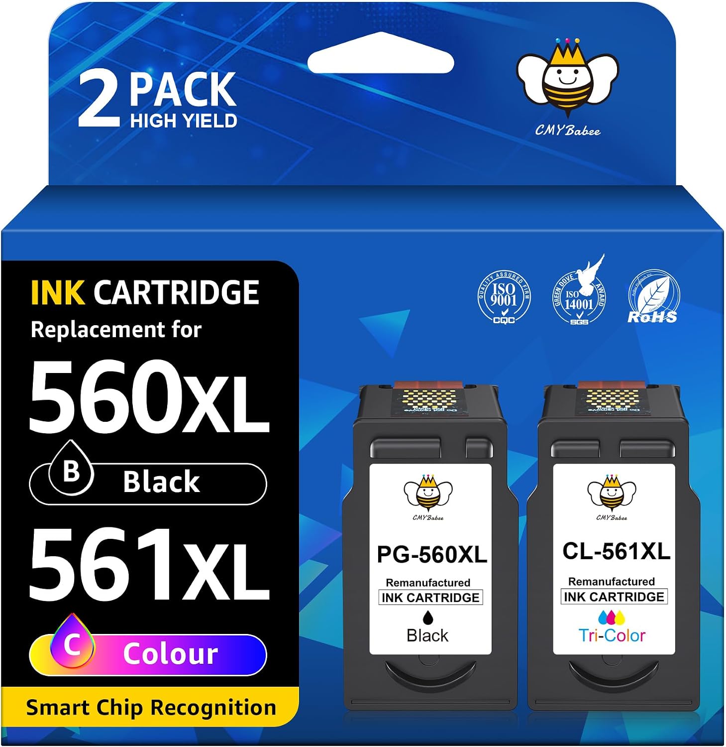 Detalle de CMYBabee 560 561 XL Tintenpatronen 2er-Pack đź–¨