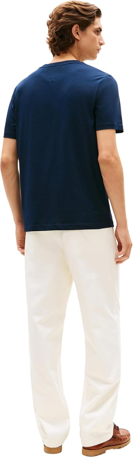 Detalle de Tommy Hilfiger T-Shirt Uomo Art MW0MW42366: basic casual con branding discreto