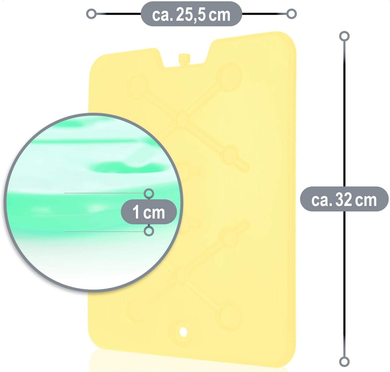 Thumbnail 5 de com-four® 4X Pack réfrigérant Extra Plat – Grand élément réfrigérant, peu encombrant et idéal pour glacière ou sac isotherme