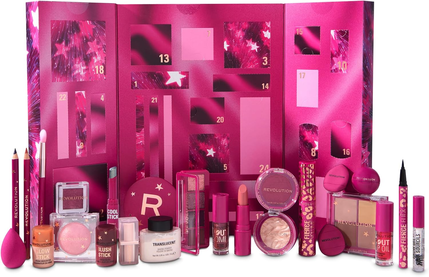Detalle de Revolution Makeup Advent Calendar 2025 – 24 essentiels beauté vegan et non testé sur les animaux