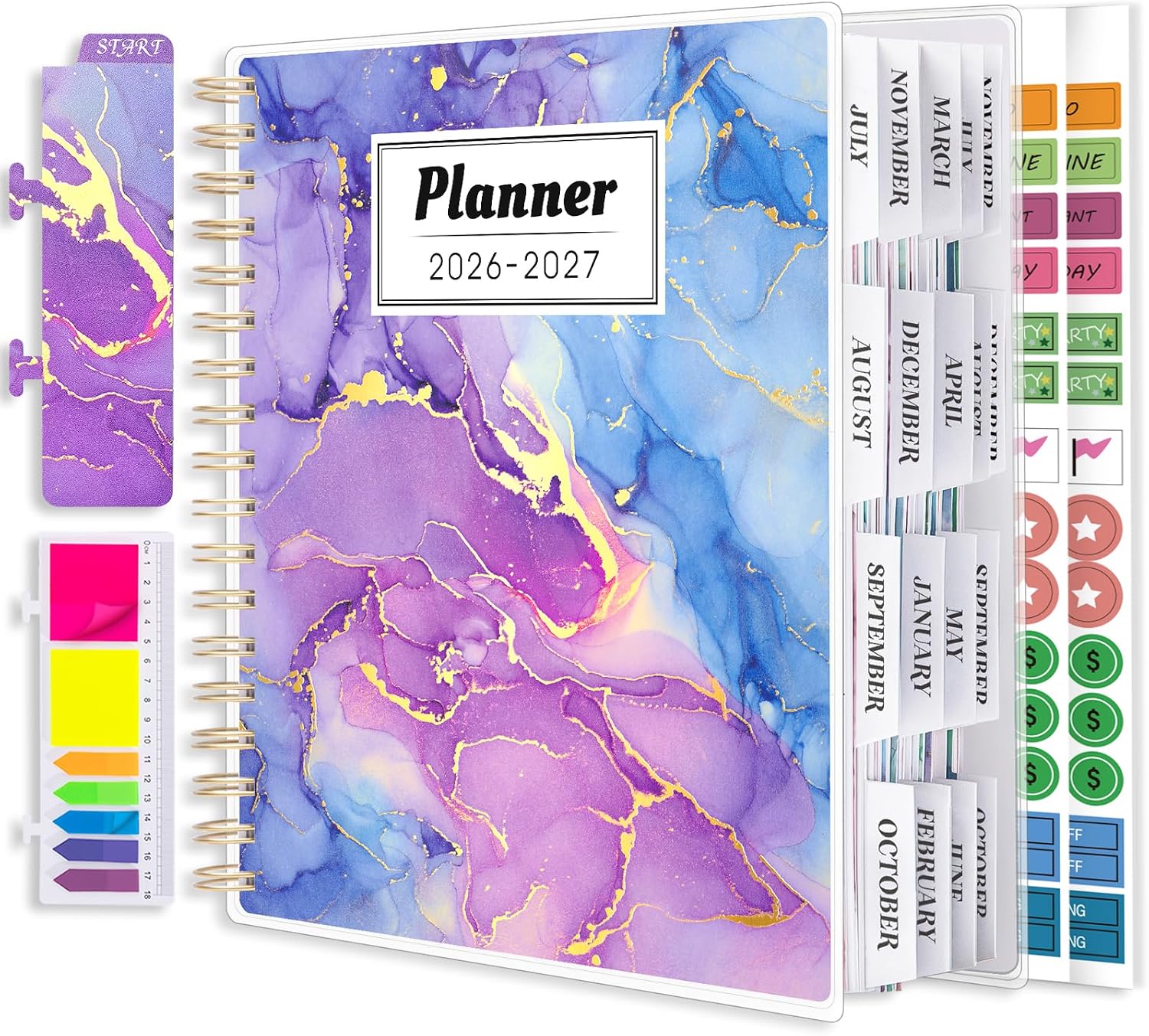 Detalle de montcool 2026-2027 Academic Planner, 18-Month Daily, Weekly and Monthly, 7.9 x 9.8 in
