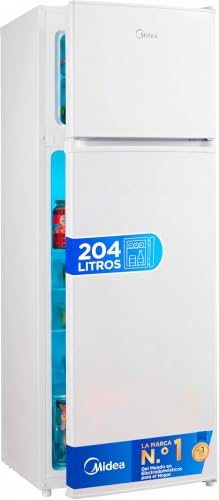 Detalle de Midea Frigorífico 2 puertas 204 L con congelador Low Frost, 140 cm, Blanco