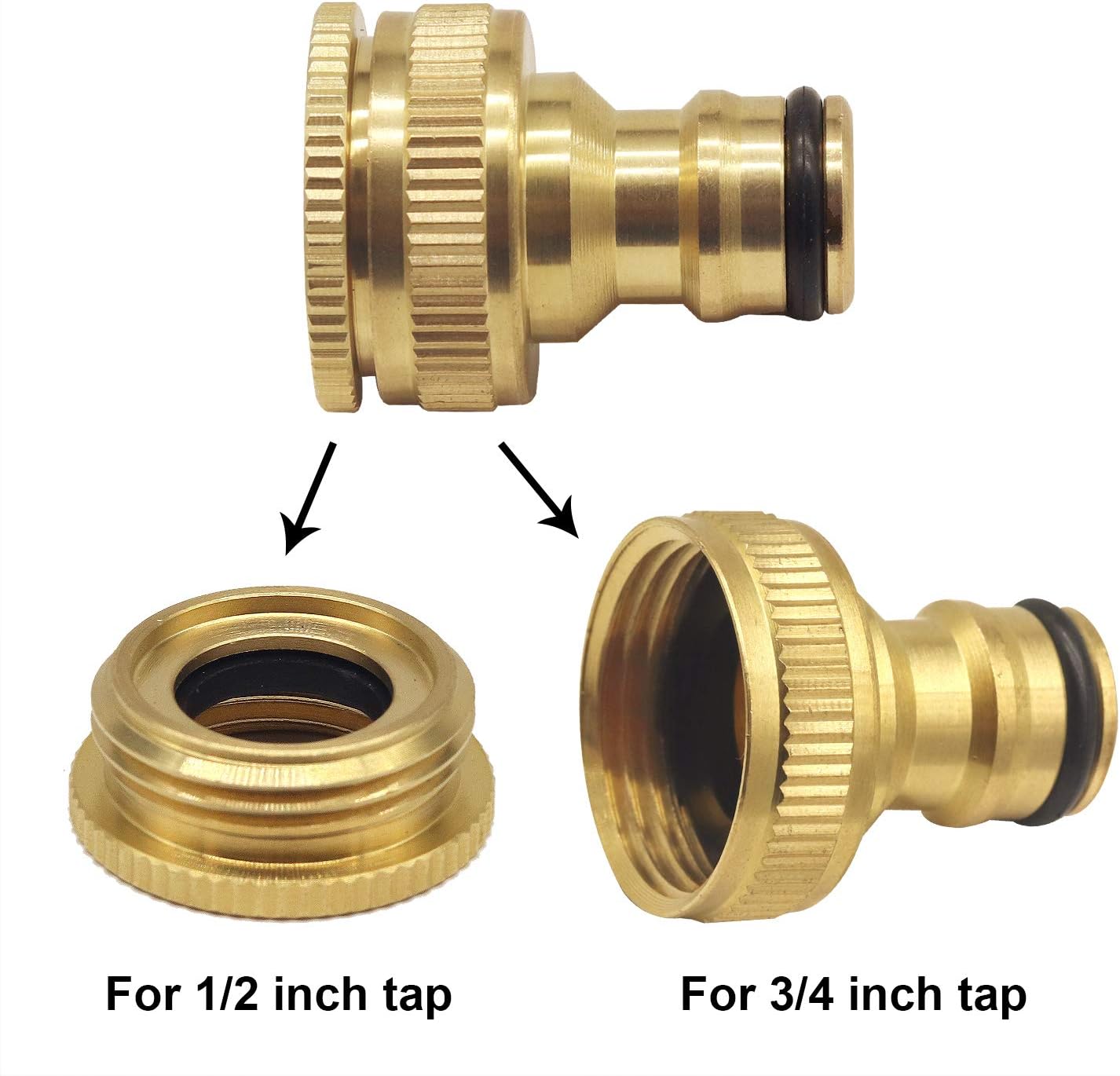 Detalle de Hydrogarden 2pc Brass Hose Connector Hose End Quick Connect (1/2in DN15)
