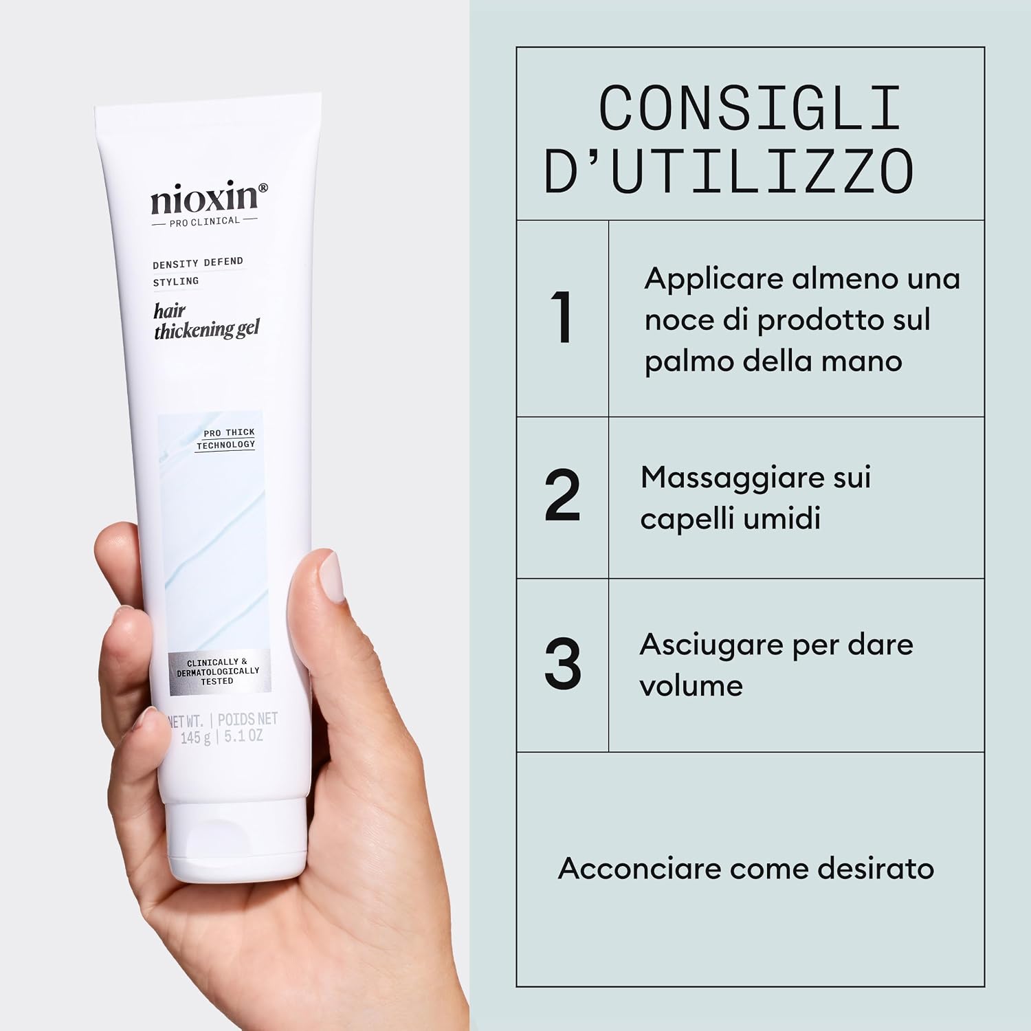 Detalle de Nioxin Density Defend: gel volumizzante e lifting alla radice per capelli medi e spessi