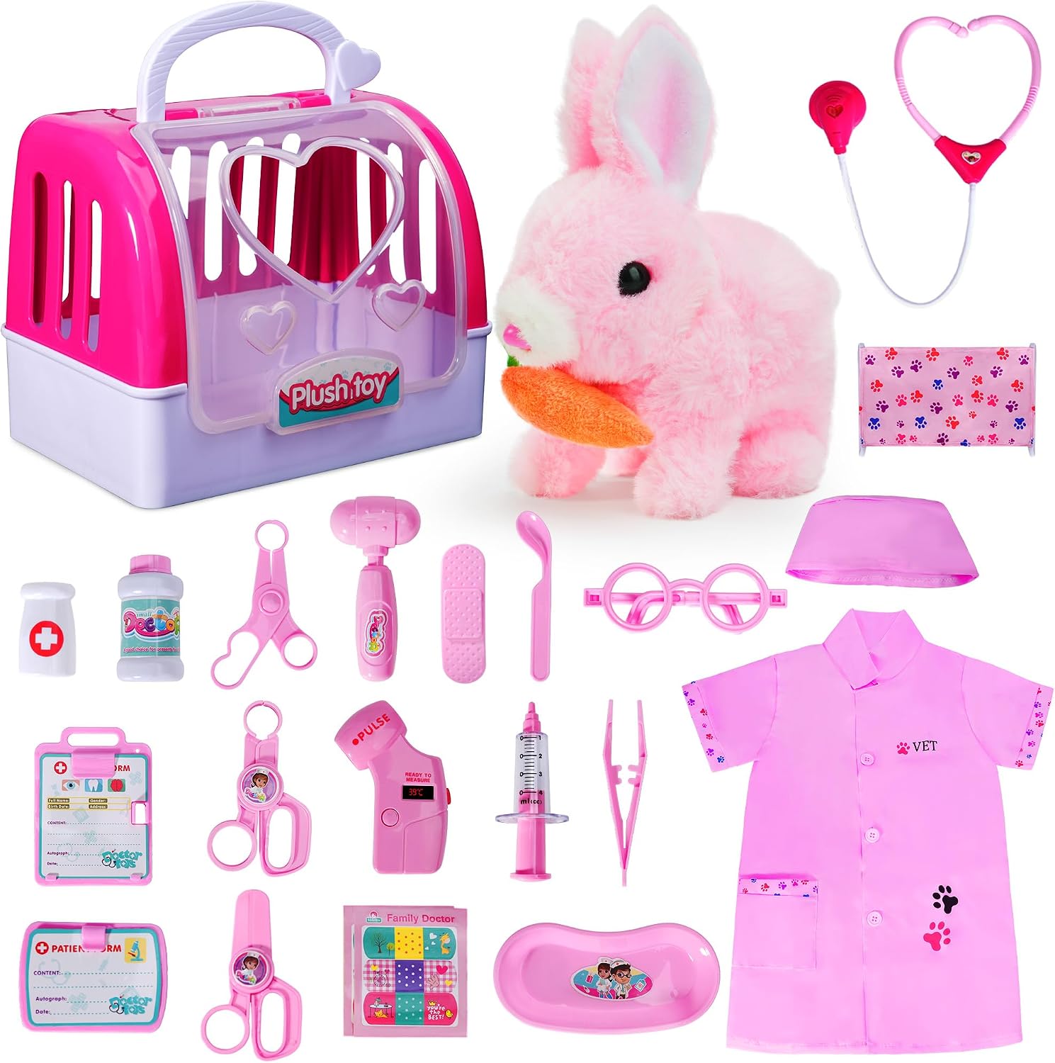 Thumbnail 6 de Doctor Kit for Girls Vet Play Sets for Kids (White Kitten) — Pretend Play Doctor Case for Ages 3–6
