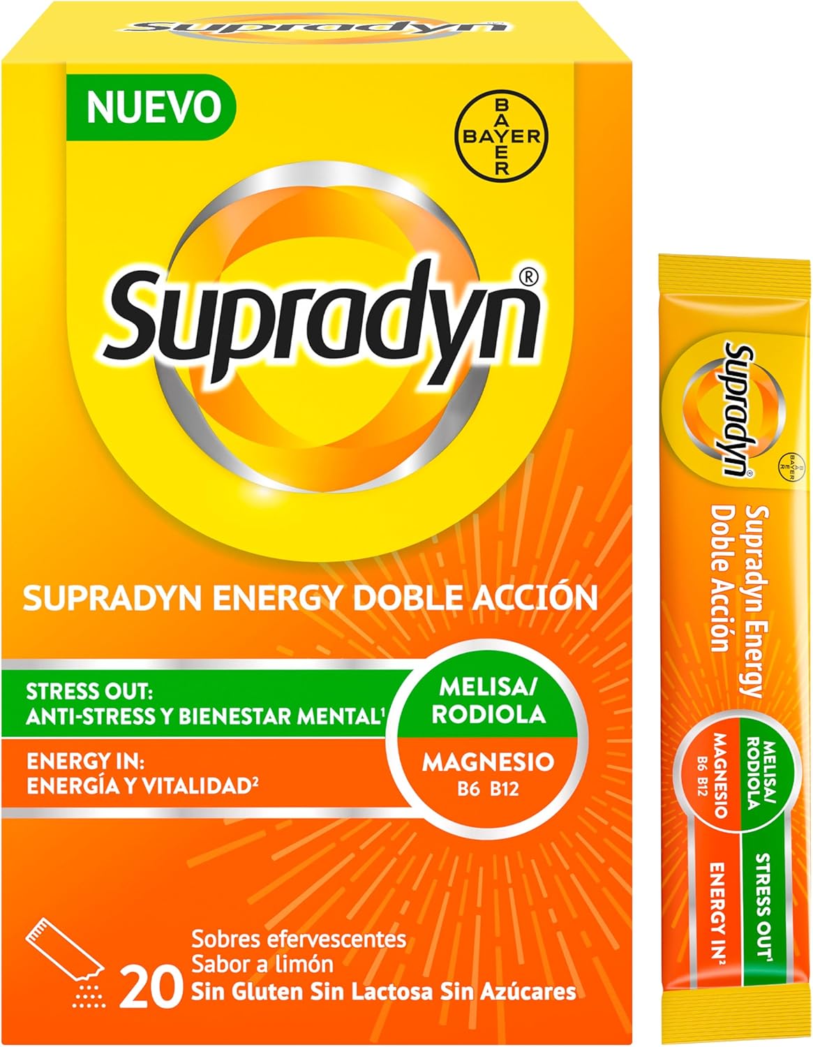 Detalle de Supradyn Energy Stress Out 🍋 Multivitamínico para Energía y Memoria