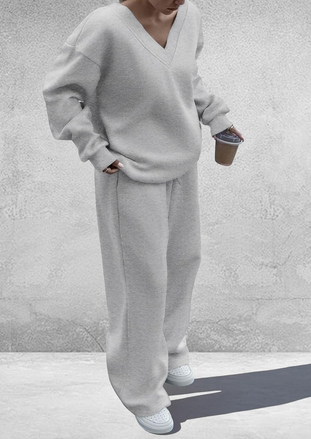 Thumbnail 4 de PRETTYGARDEN 2‑Piece V Neck Knit Set S‑XXL