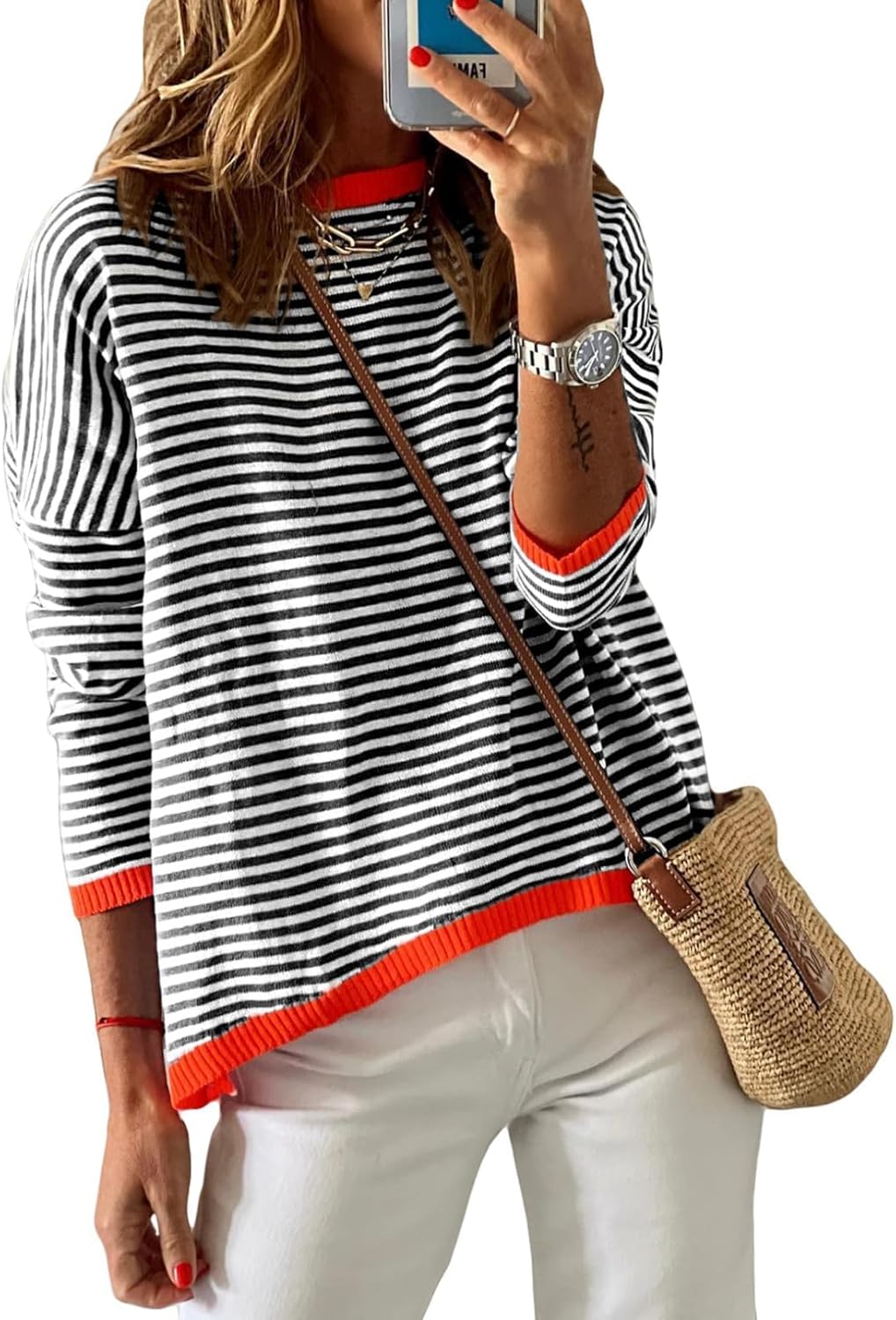 Thumbnail 5 de Cuptacc Pullover Damen Gestreiftes Sweatshirt
