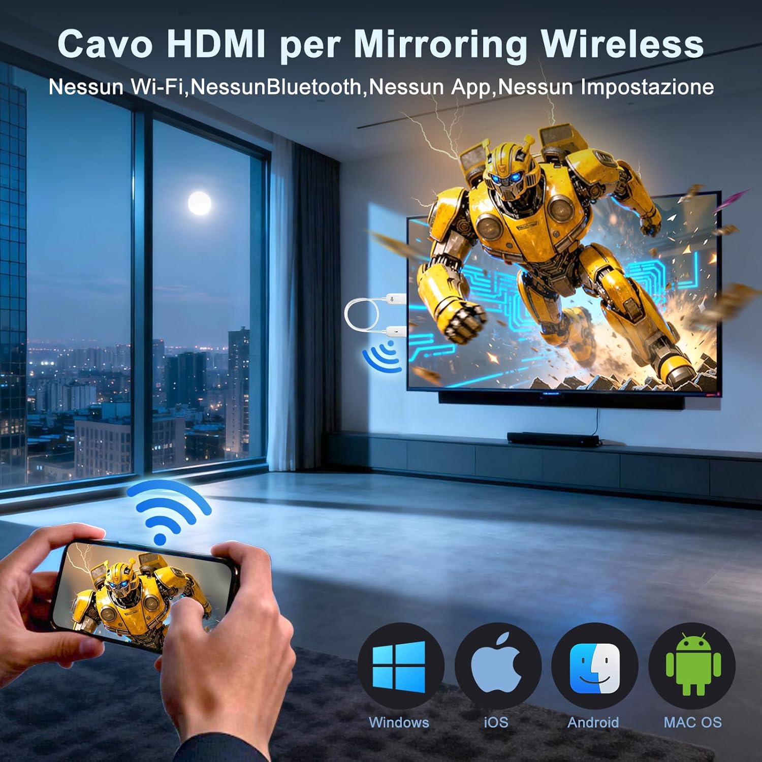 Thumbnail 1 de FEINODI adattatore HDMI wireless 60 GHz